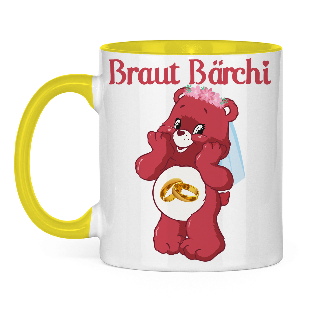 Braut Bärchi - Glücksbärchi - Tasse zweifarbig