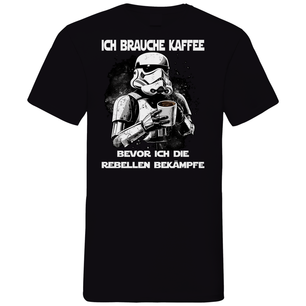 Ich brauche Kaffee - Stormtrooper - Herren V-Neck Shirt