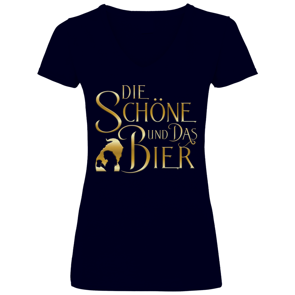 Die Schöne und das Biest Bier - V-Neck Damenshirt