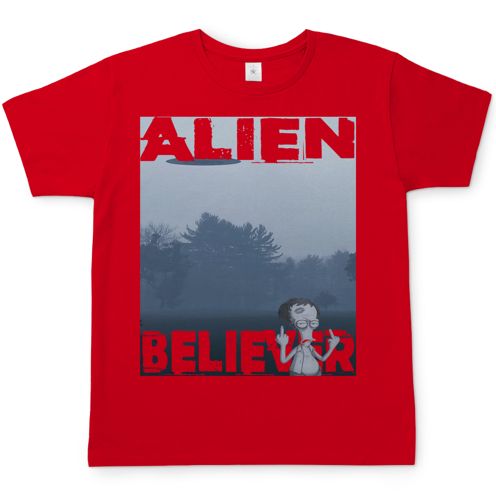 Alien Believer Roger - Herren T-Shirt Red