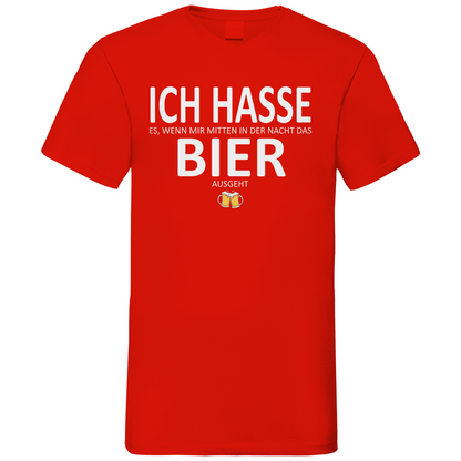 Hasse es wenn mir Bier ausgeht - Herren V-Neck Shirt