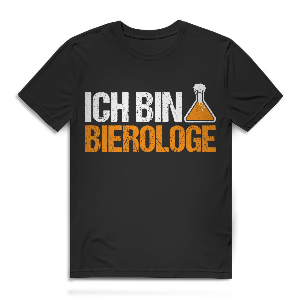 Ich bin Bierologe T-Shirt für Männer – Lustiges Bier Wissenschafts Design Black