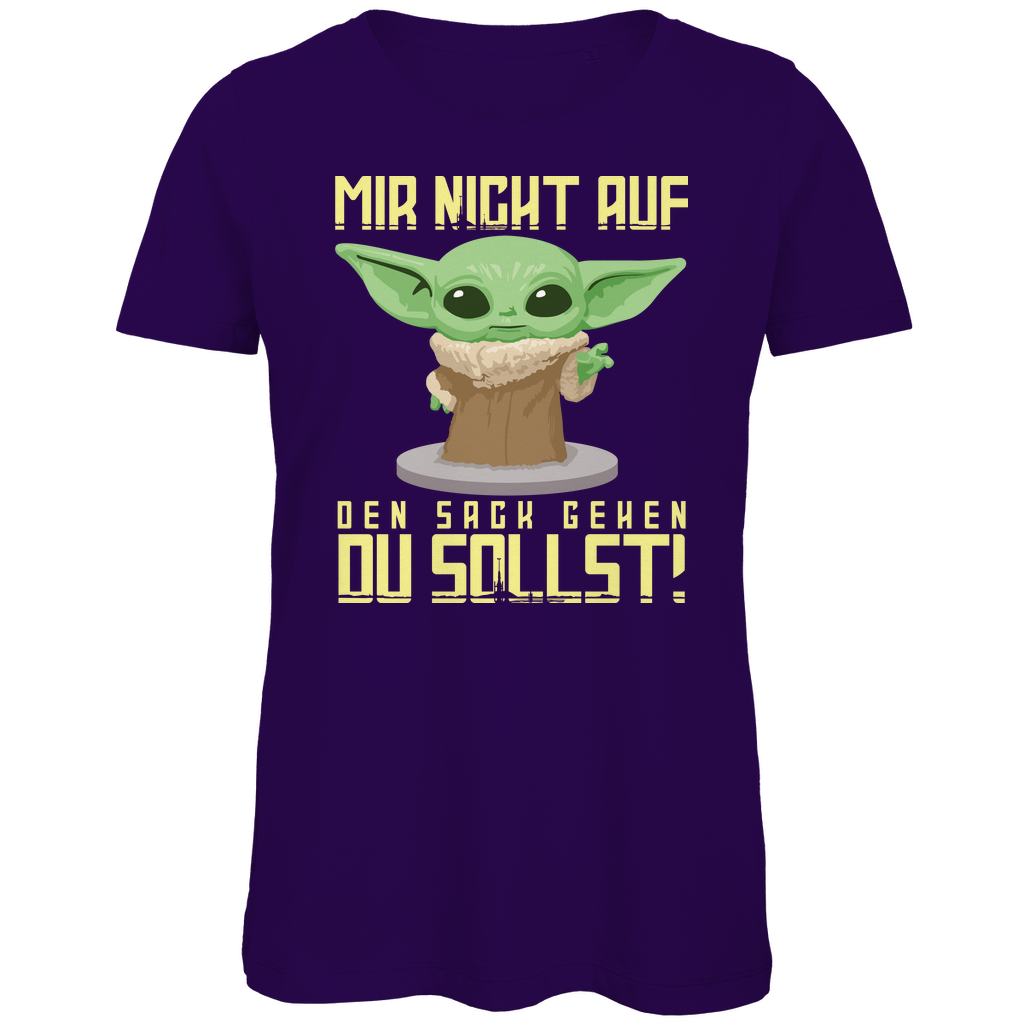 Mir nicht auf den Sack gehen du sollst Baby Yoda Grogu - Damen Premium Bio T-Shirt Urban Purple