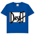 Damen V-Neck T-Shirt druﬀ – Bold Retro Logo Design im Cartoon-Style Royal Blue