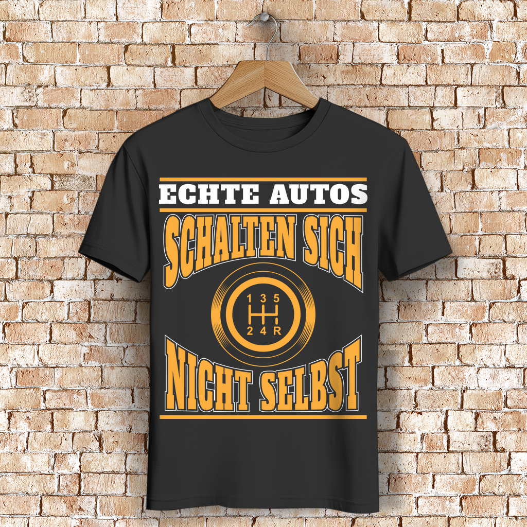 Schalten statt schalten lassen – Männer T-Shirt für echte Autofans aus Bio-Baumwolle