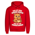 Herren Premium Bio Hoodie Das Ist Kein Dicker Bauch Das Ist Ein Feinkost Gewölbe Teddybär Red