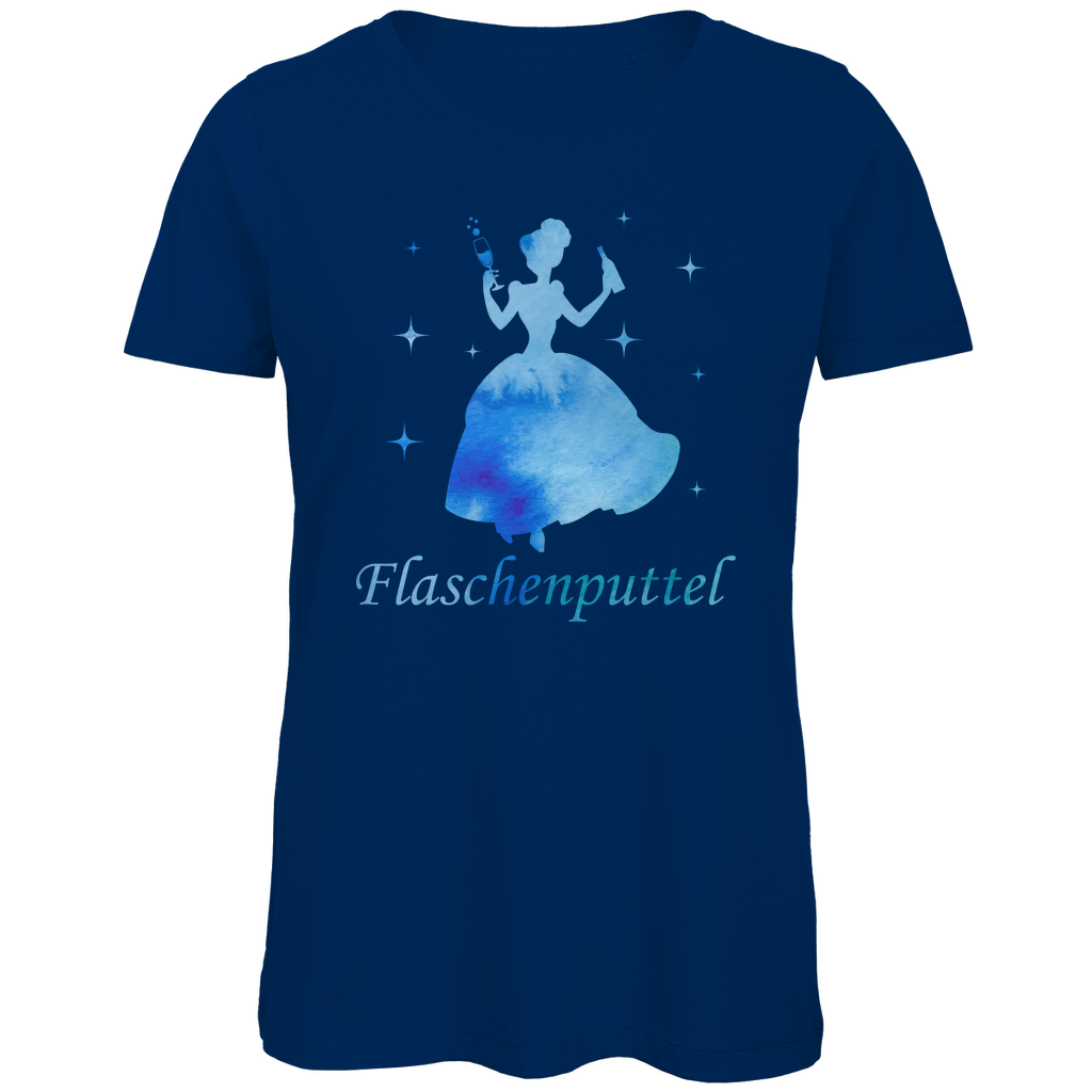 Flaschenputtel - Prinzessin Aquarell - Damen Premium Bio T-Shirt Navy