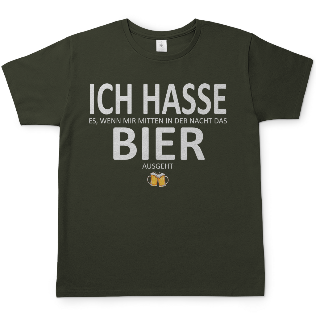 Hasse es wenn mir Bier ausgeht - Herren Shirt Urban Khaki