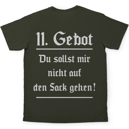 11. Gebot du sollst mir nicht auf den Sack gehen - Herren Shirt Urban Khaki