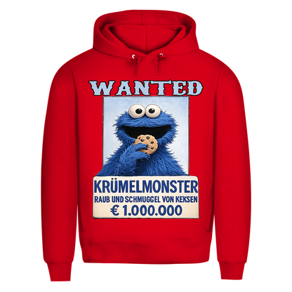 Wanted Krümelmonster Raub und Schmuggel von Keksen - Herren Premium Bio Hoodie Red