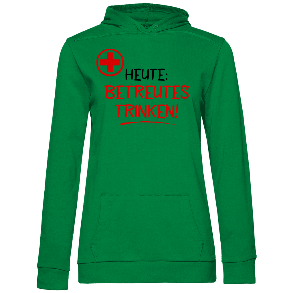 Heute betreutes Trinken! - Damen Hoodie Kelly Green L