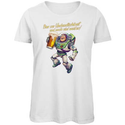 Bier zur Unendlichkeit und noch viel weiter - Buzz Lightyear Toy Story - Damen Premium Bio T-Shirt White