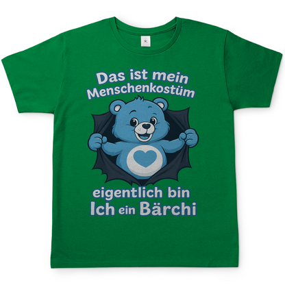 Herren T-Shirt Menschenkostüm eigentlich bin ich ein Bärchi Kelly Green