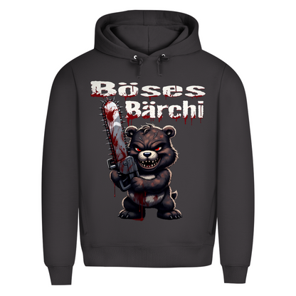 Böses Bärchi Kettensäge Herren Premium Bio Hoodie Asphalt
