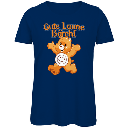 Gute Laune Bärchi - Glücksbärchi - Damen Premium Bio T-Shirt Navy