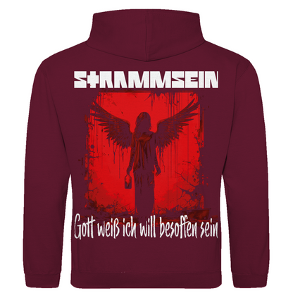 Strammsein Gott weiß ich will besoffen sein - Herren Hoodie Burgundy