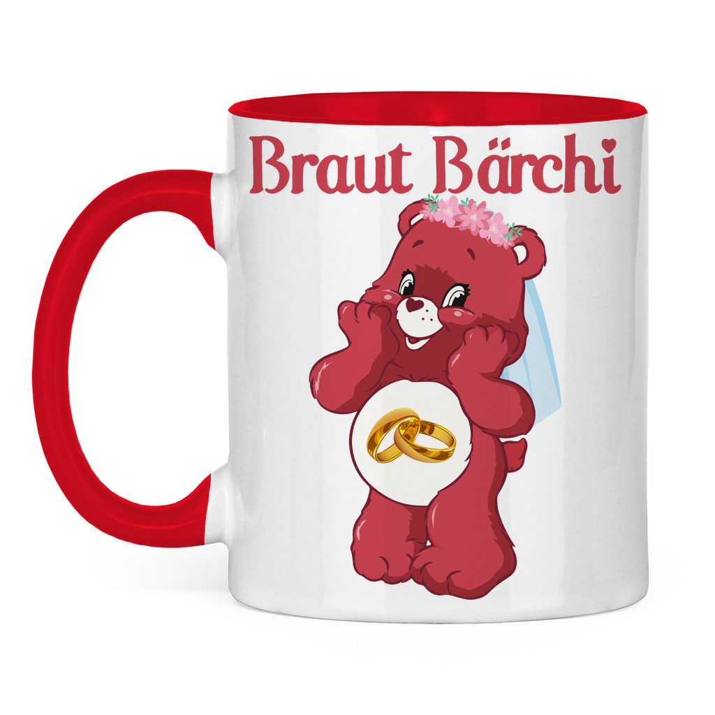 Braut Bärchi - Glücksbärchi - Tasse zweifarbig