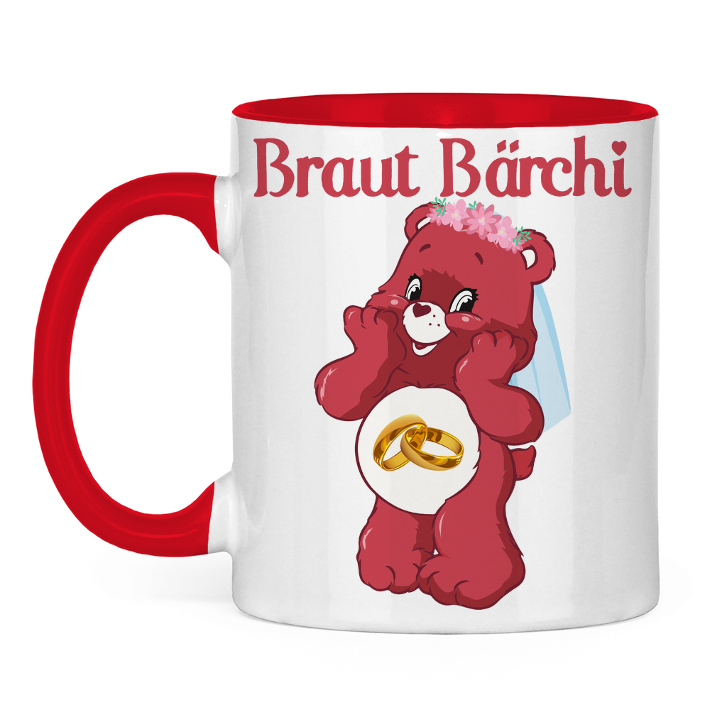 Braut Bärchi - Glücksbärchi - Tasse zweifarbig Red