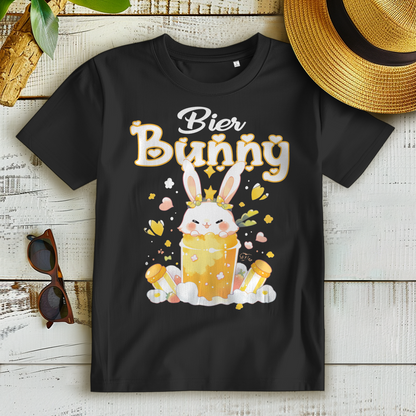 Bier Bunny Hase Hässchen - Damen Premium Bio T-Shirt Schwarz