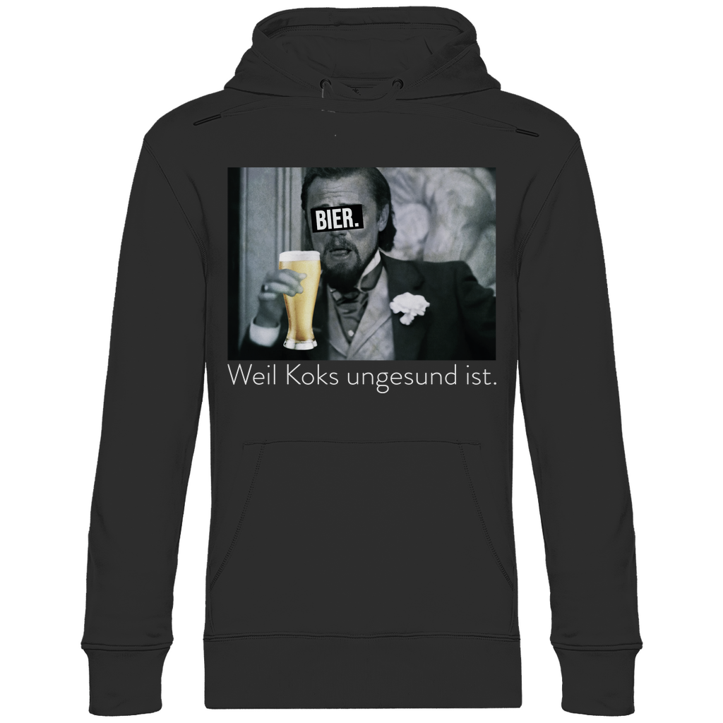 Leonardo DiCaprio - Bier weil Koks ungesund ist - Unisex Hoodie Black