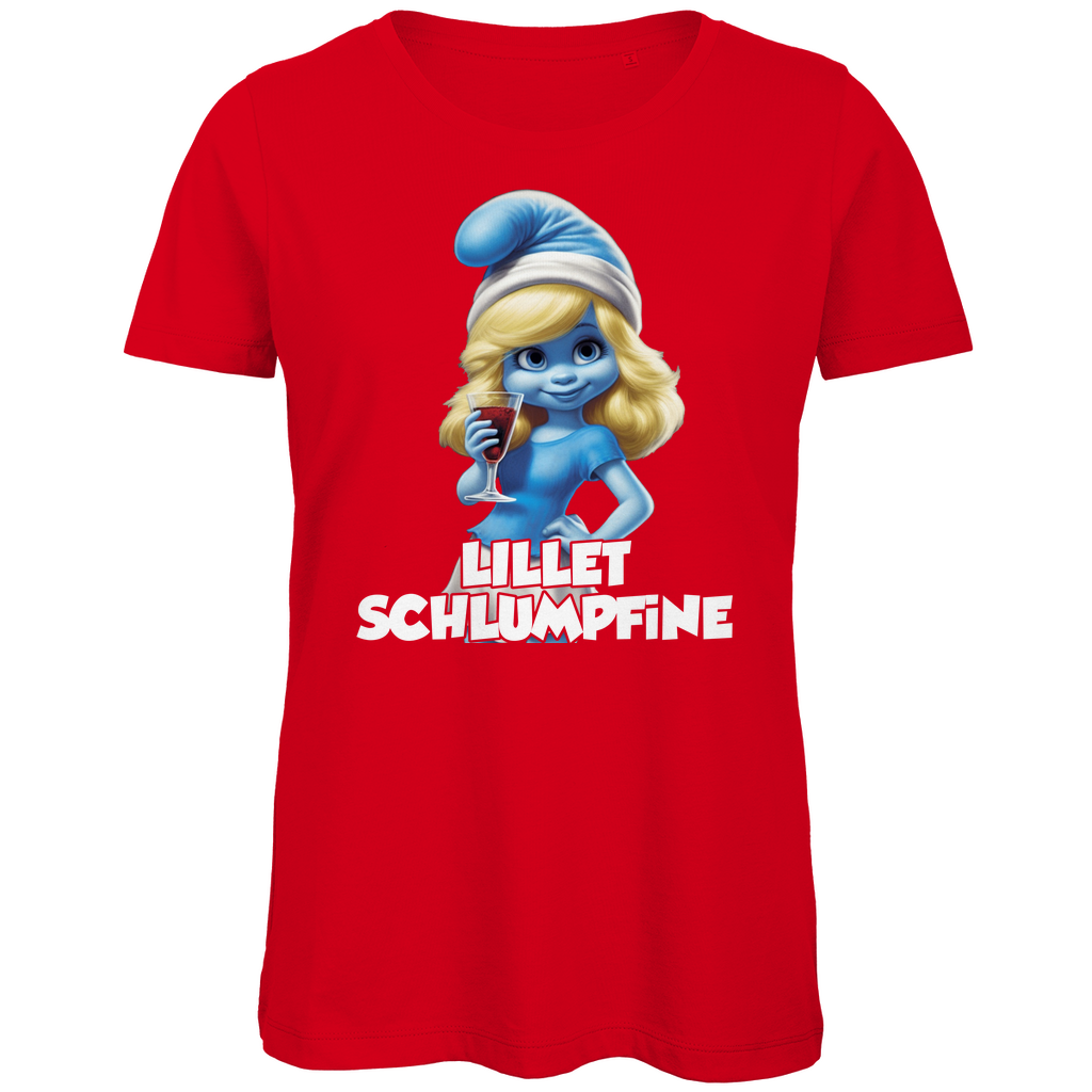 Lillet Schlumpfine Grafik - Damen Premium Bio T-Shirt Red