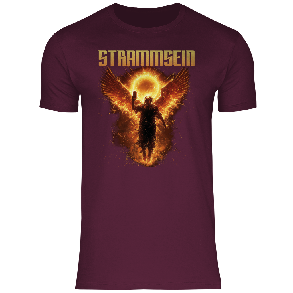 Strammsein Du Ich Wir Bier - Herren Shirt Burgundy