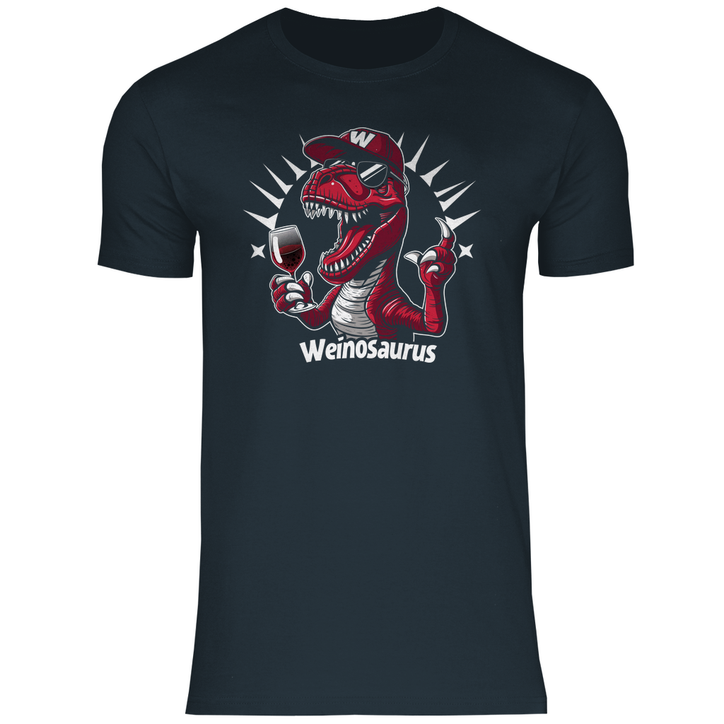 Weinosaurus - Herren Shirt Dark Grey Solid