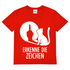 Herren V-Neck T-Shirt Erkenne Die Zeichen Katze Katzenliebhaber Red