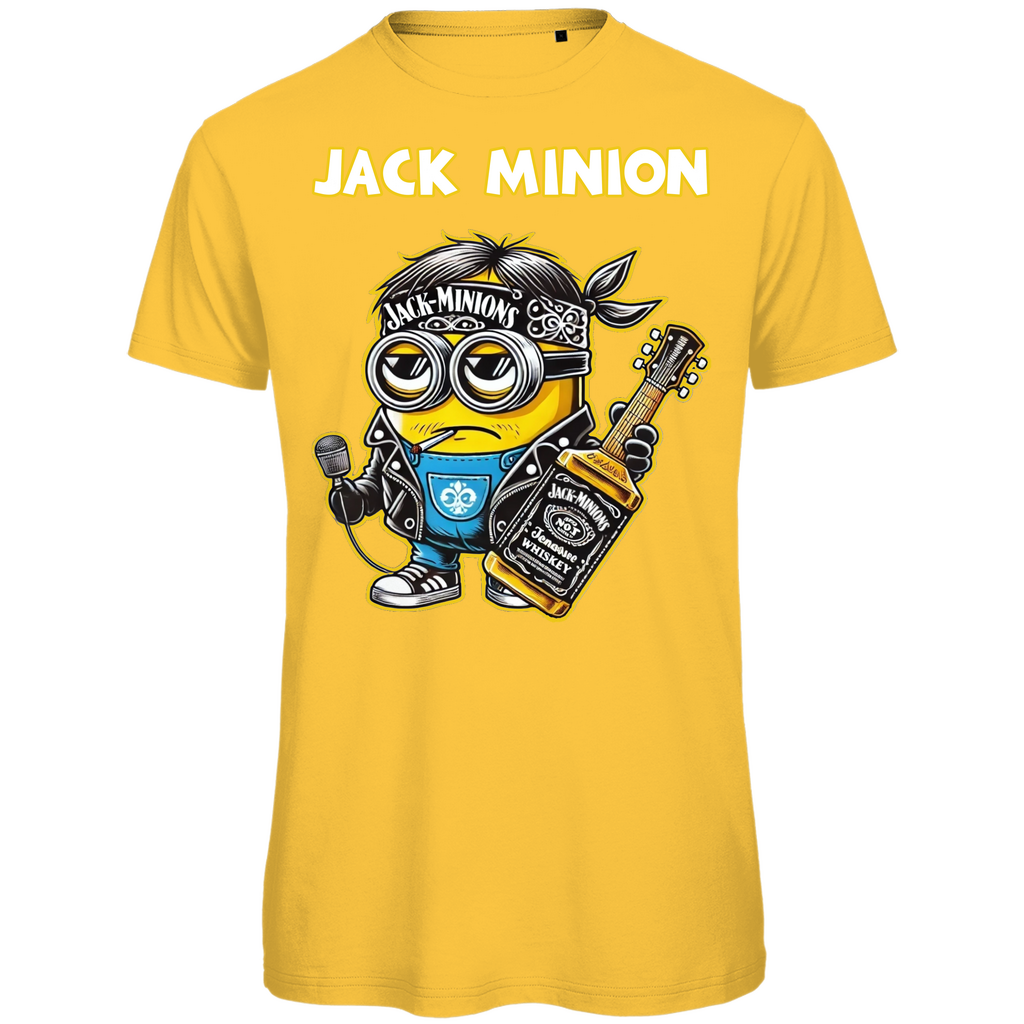 Jack Minion Herren T-Shirt - Bio Baumwolle, Lustiges Design, Jack Daniels Stil, Premium Qualität