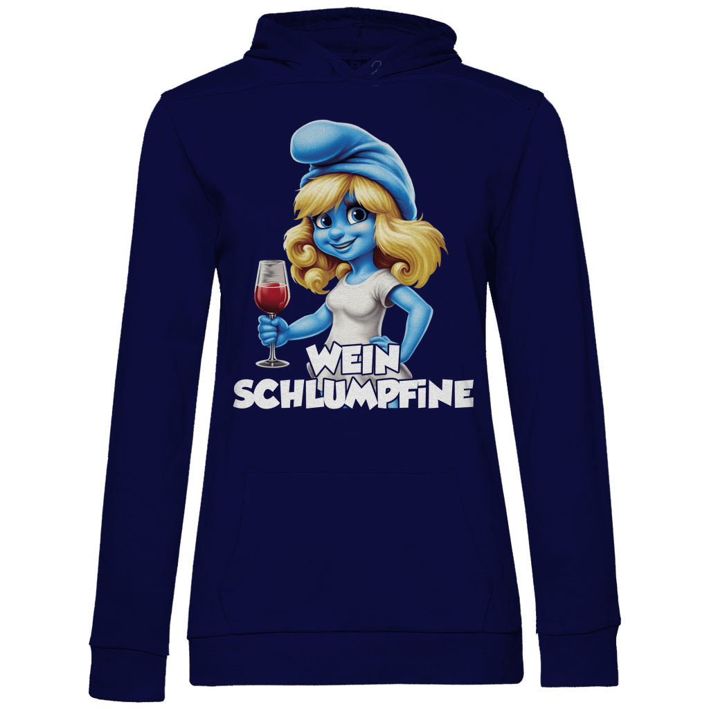 Wein Schlumpfine Grafik - Damen Hoodie