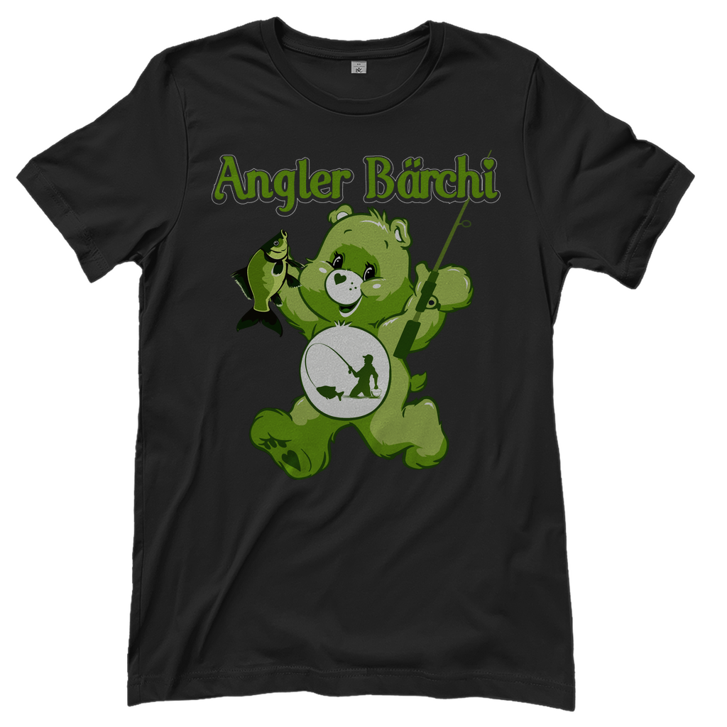 Angler Bärchi - Glücksbärchi - Damenshirt Black