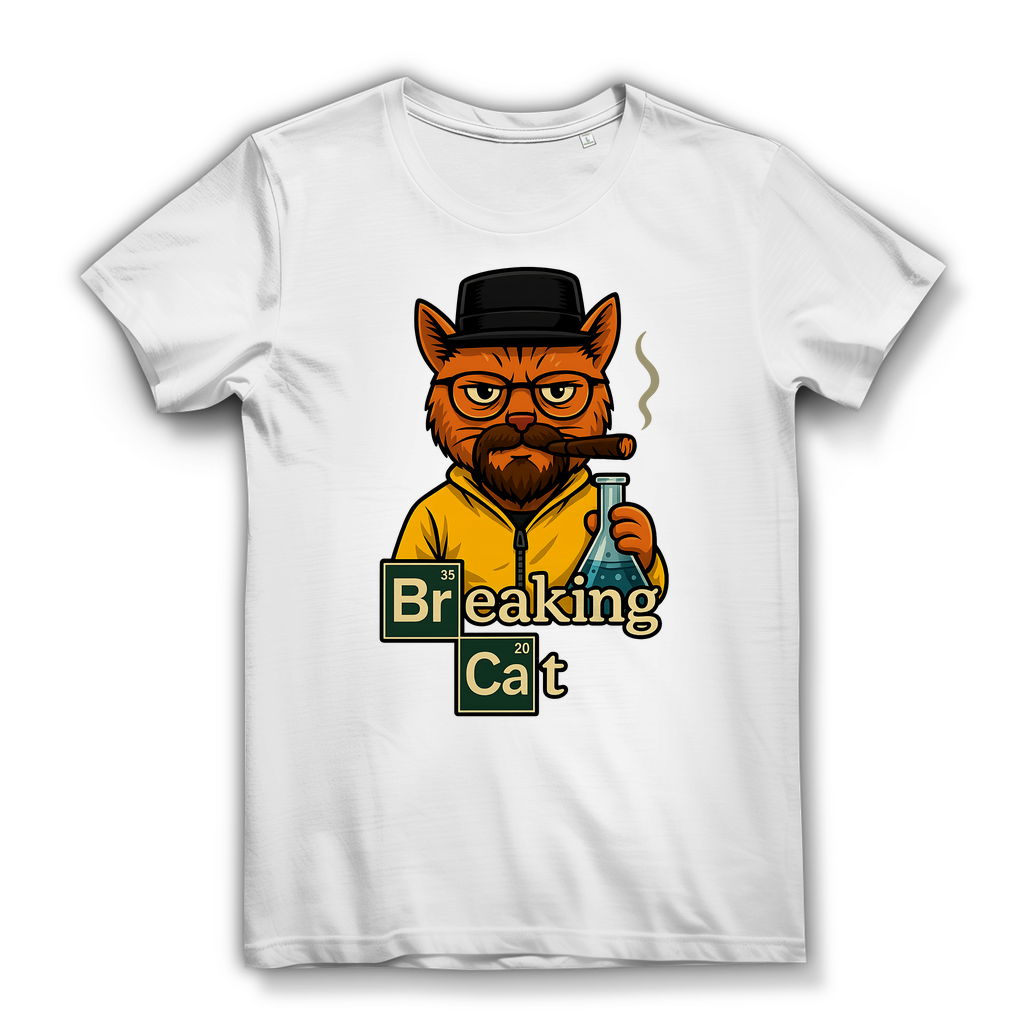 Breaking Bad Breaking Cat Katze - Damen Premium Bio T-Shirt White
