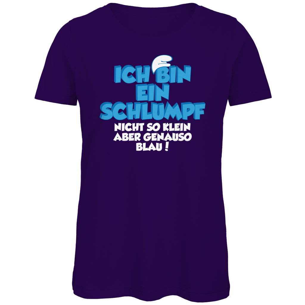 Ich bin ein Schlumpf nicht so klein aber genauso blau - Damen Premium Bio T-Shirt Urban Purple