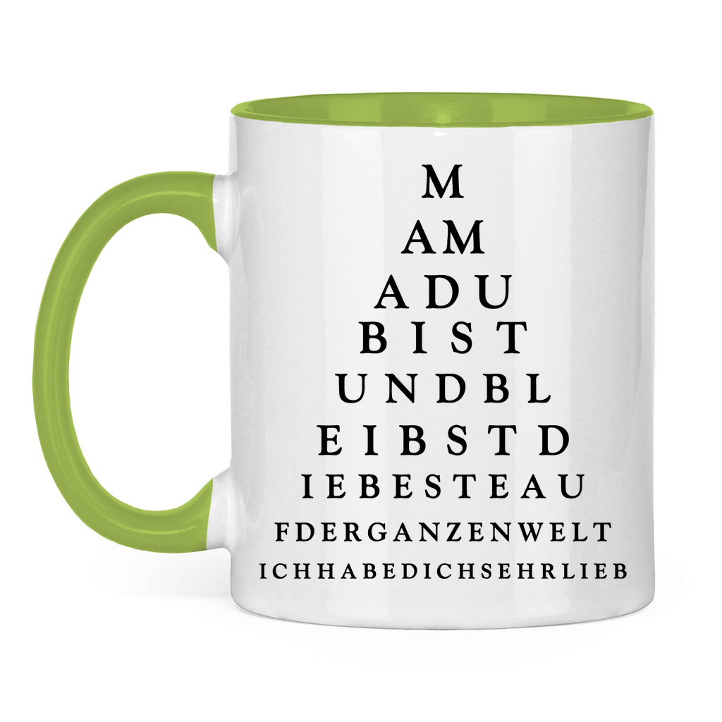 Mama du bist und bleibst die beste - Tasse zweifarbig