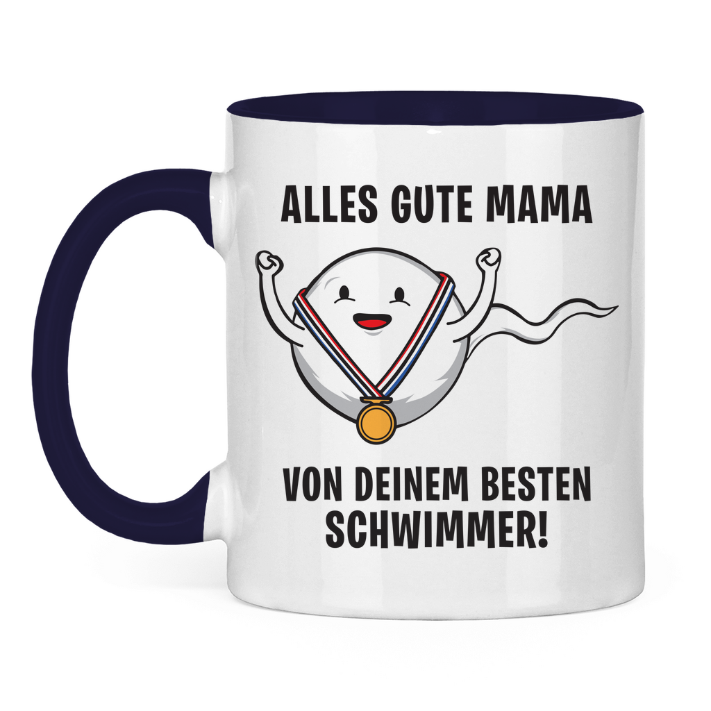 Alles gute Mama von deinem besten Schwimmer! - Tasse zweifarbig