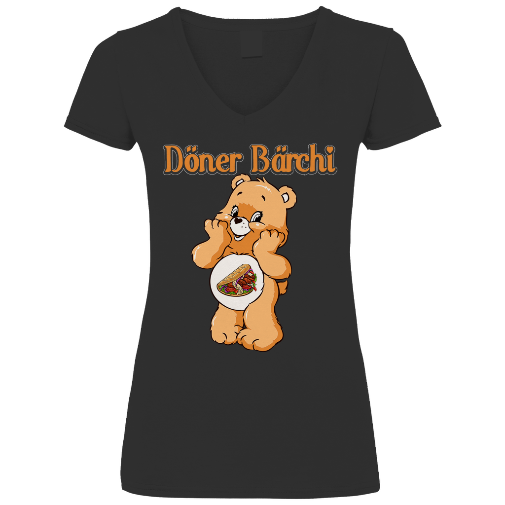 Döner Bärchi - Glücksbärchi - V-Neck Damenshirt