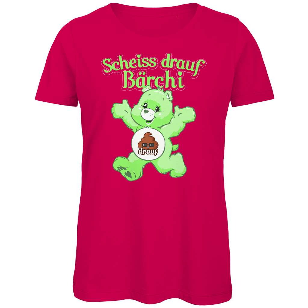 Scheiss drauf Bärchi - Glücksbärchi - Damen Premium Bio T-Shirt Fuchsia