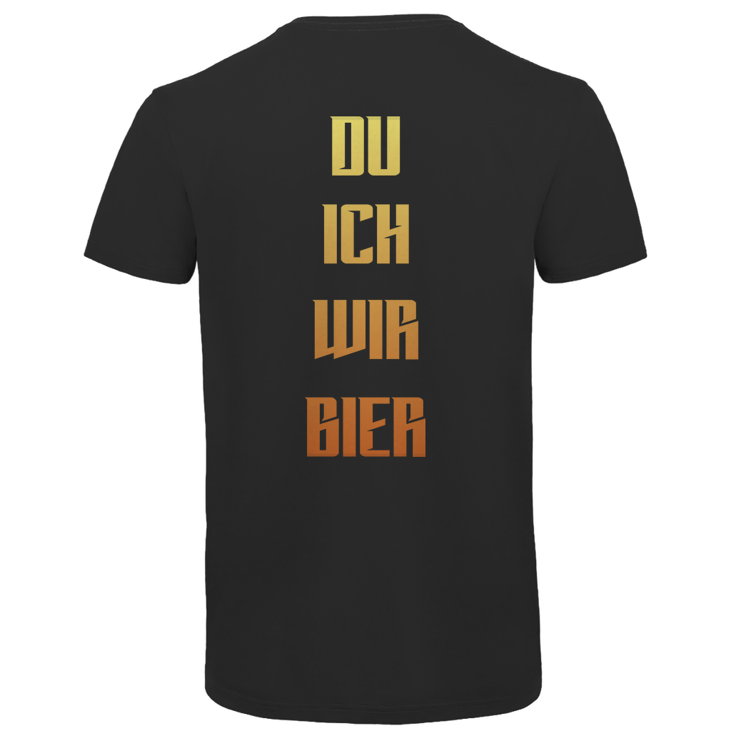 Strammsein Du Ich Wir Bier - Herren Premium Bio V-Neck T-Shirt
