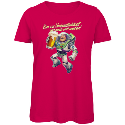 Bier zur Unendlichkeit und noch viel weiter - Buzz Lightyear Toy Story - Damen Premium Bio T-Shirt Fuchsia