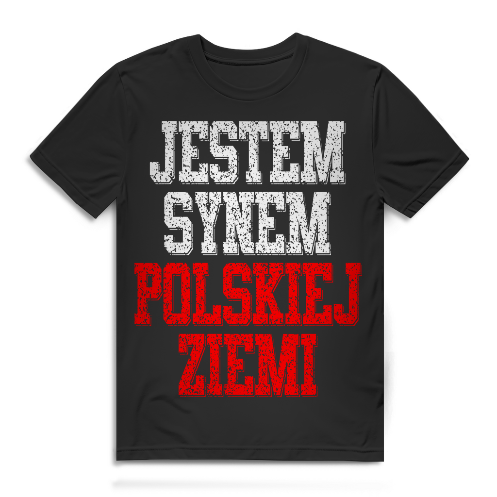 Herren T-Shirt Jestem synem polskiej ziemi Polen Patrioten Shirt Black