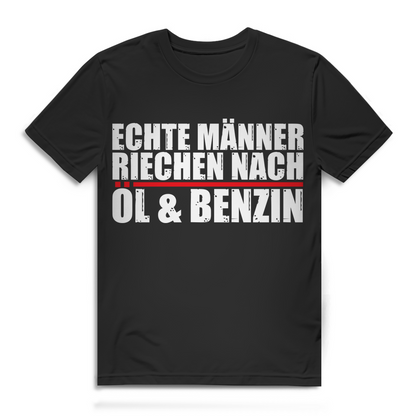 Auto Schrauber Shirt Herren Werkstatt Motiv Echte Männer riechen nach Öl Benzin