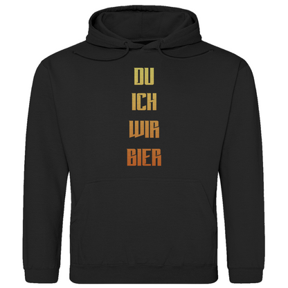 Strammsein Du Ich Wir Bier - Herren Hoodie