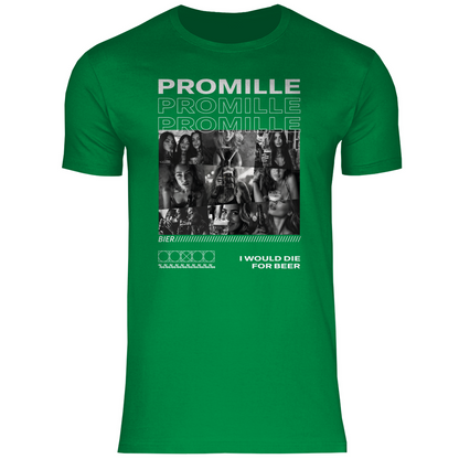 Promille Bier i would die for beer - Herren Shirt Kelly Green