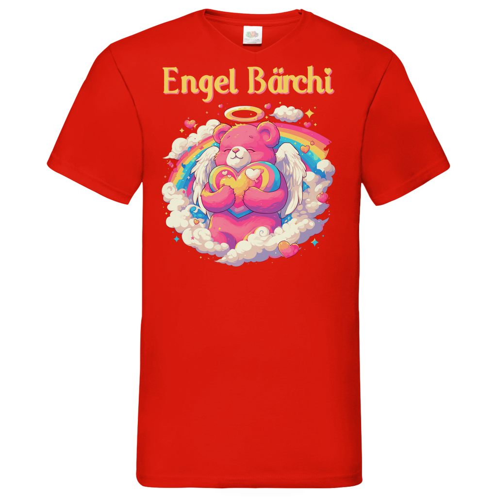 Engel Bärchi - Glücksbärchi - Herren V-Neck Shirt Red