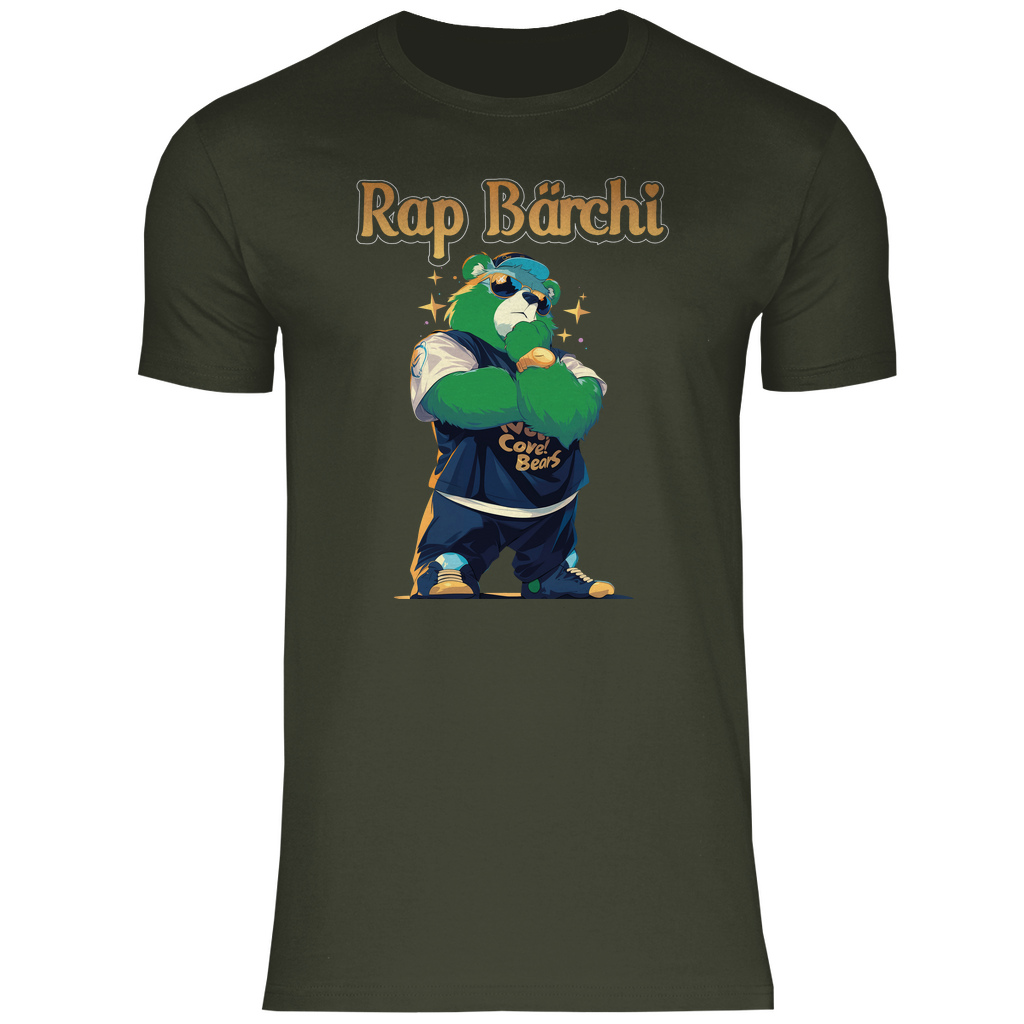 Rap Bärchi - Glücksbärchi - Herren Shirt Urban Khaki