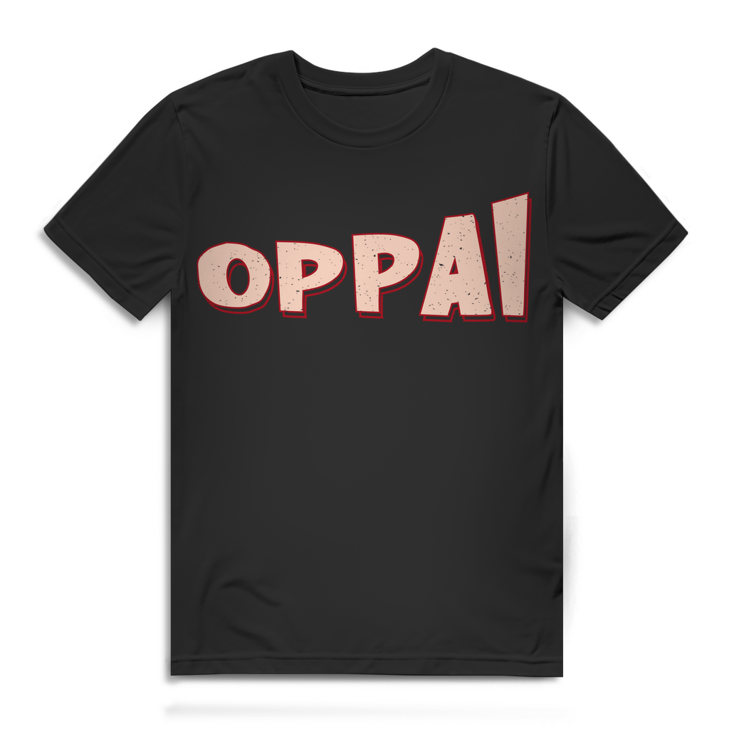 Oppai T-Shirt Herren – Anime Humor Klassiker für One Punch Man Fans Black
