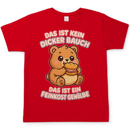 Herren T-Shirt Das Ist Kein Dicker Bauch Das Ist Ein Feinkost Gewölbe Teddybär