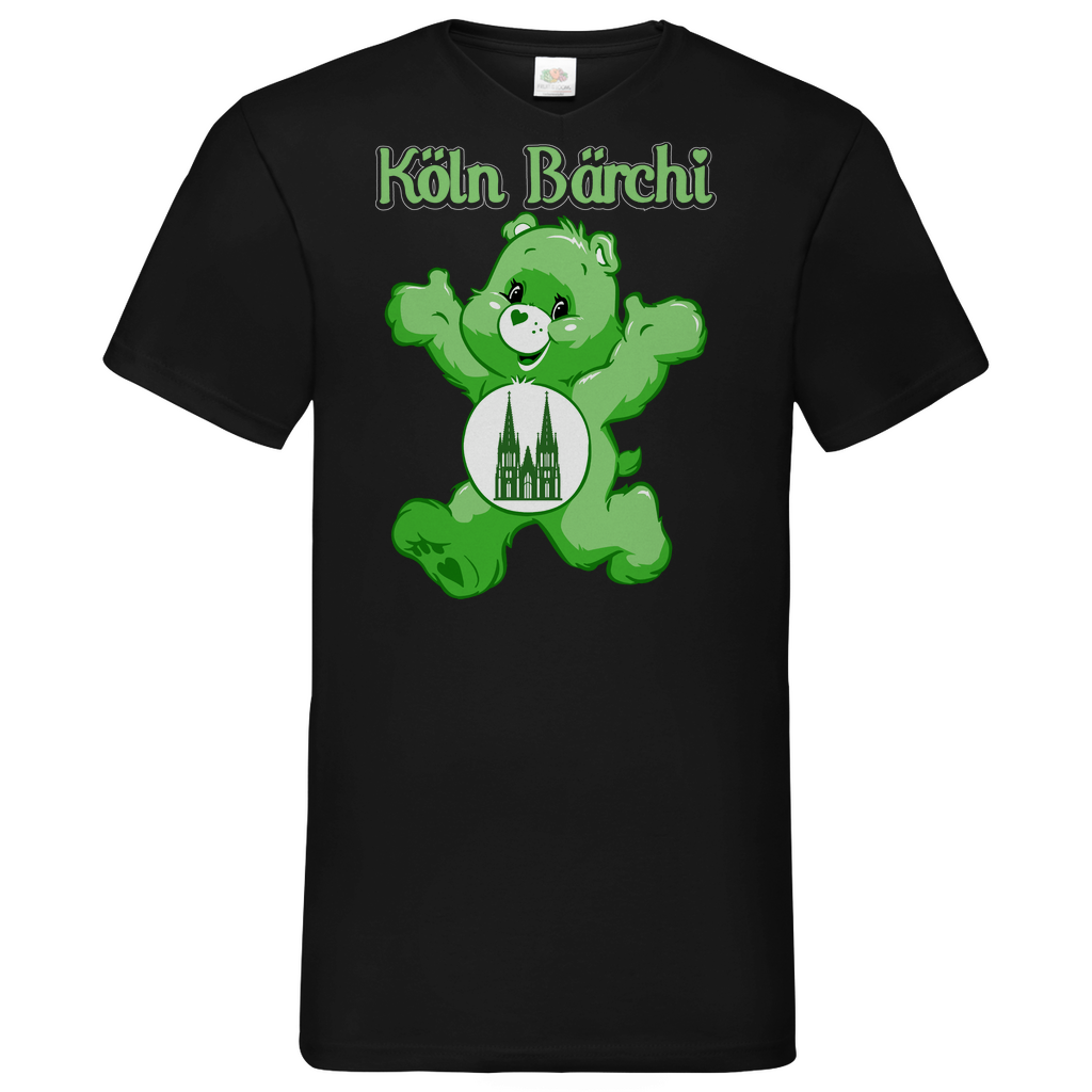 Köln Bärchi - Glücksbärchi - Herren V-Neck Shirt Black