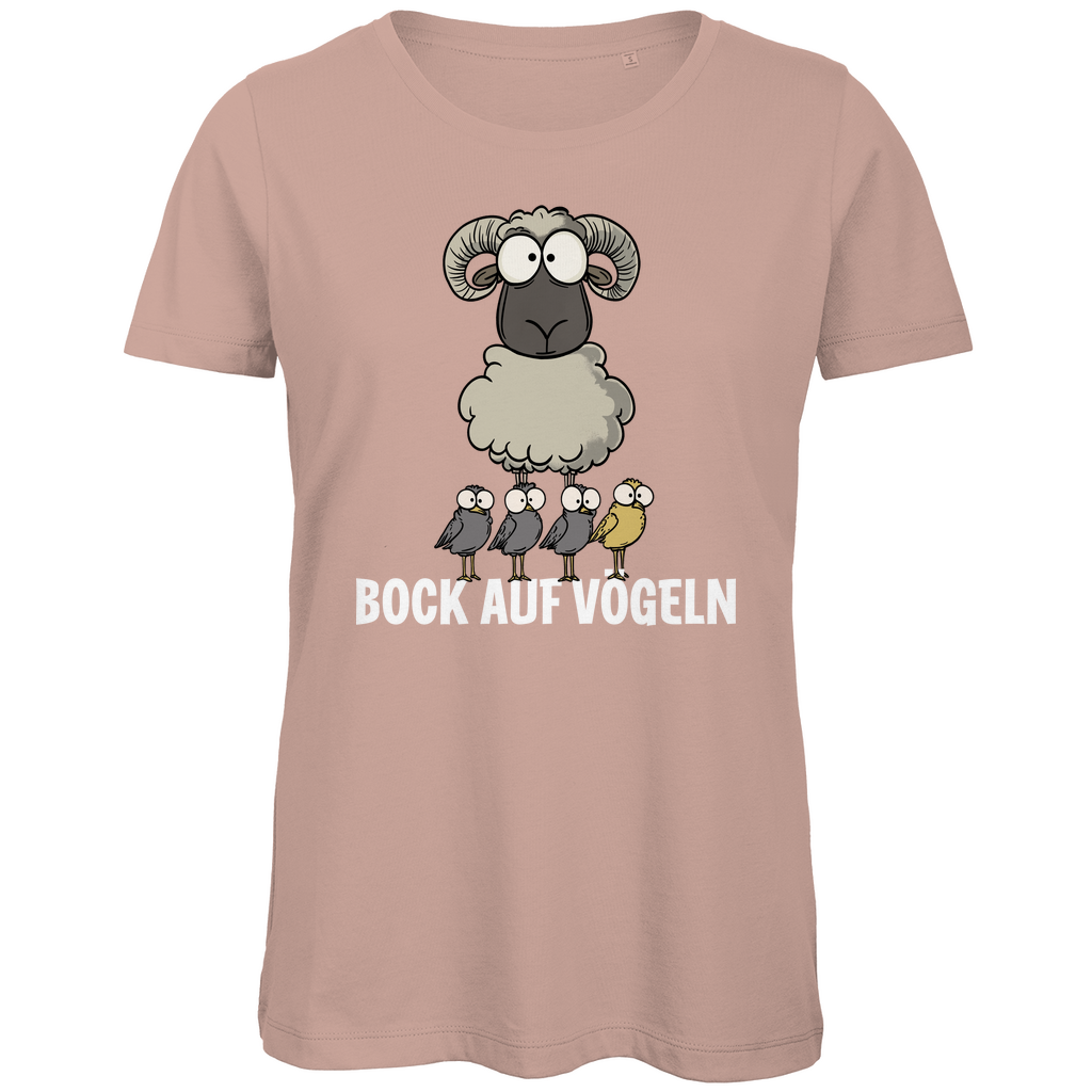 Bock auf Vögeln - Damen Premium Bio T-Shirt Millennial Pink