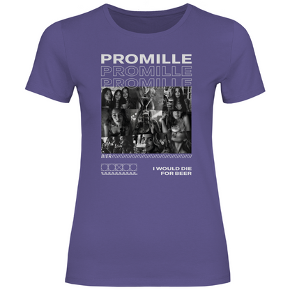 Promille Bier i would die for beer - Damenshirt Millennial Lilac